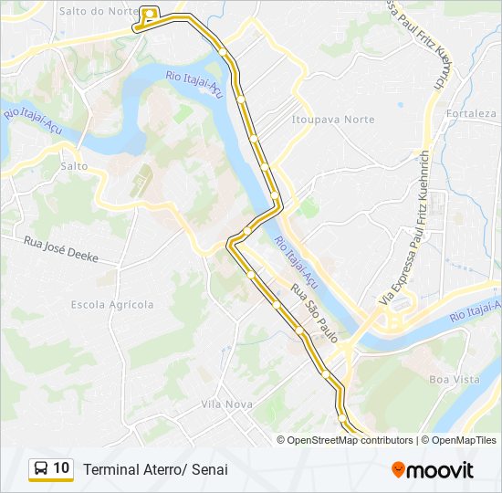 Mapa de 10 de autobús