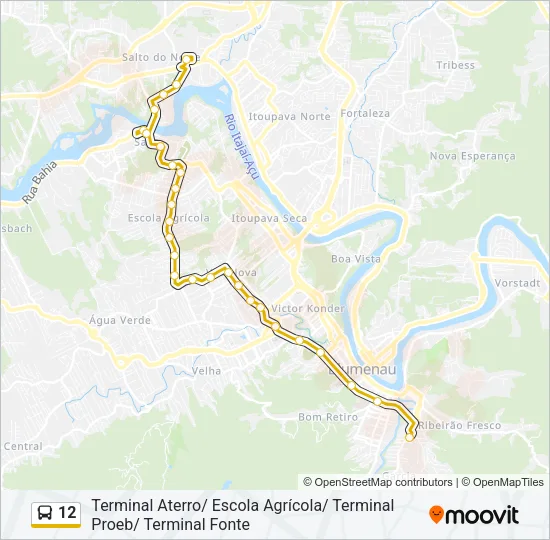 12 Bus Line Map