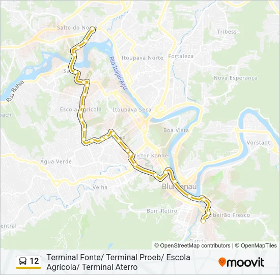 12 Bus Line Map