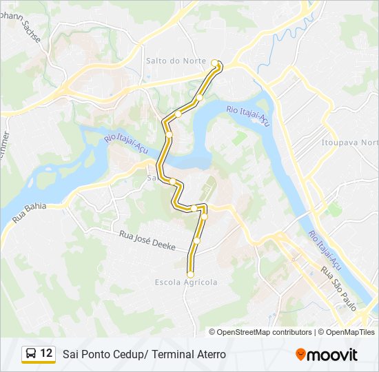 Mapa de 12 de autobús