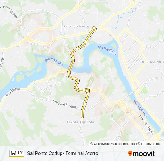 12 Bus Line Map