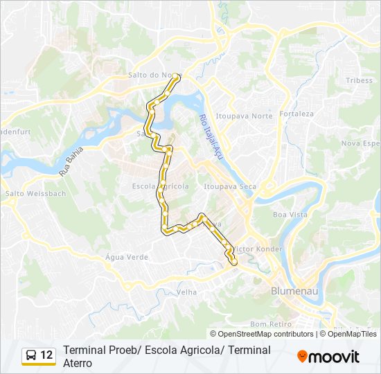 12 bus Line Map