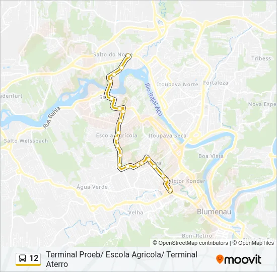 12 Bus Line Map