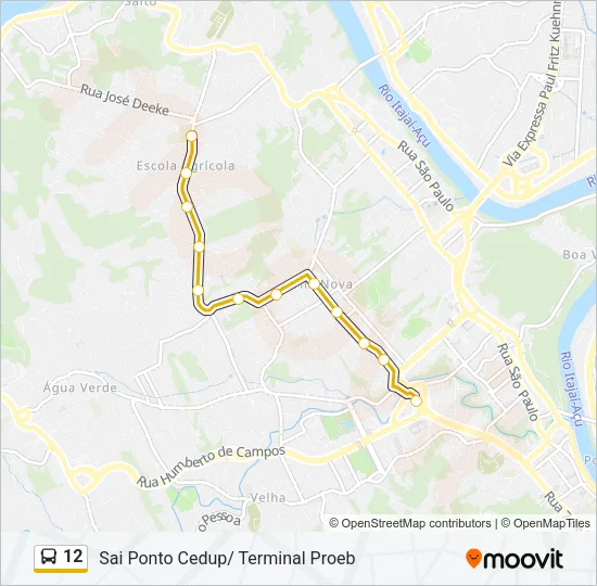 12 Bus Line Map