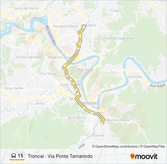 15 Bus Line Map