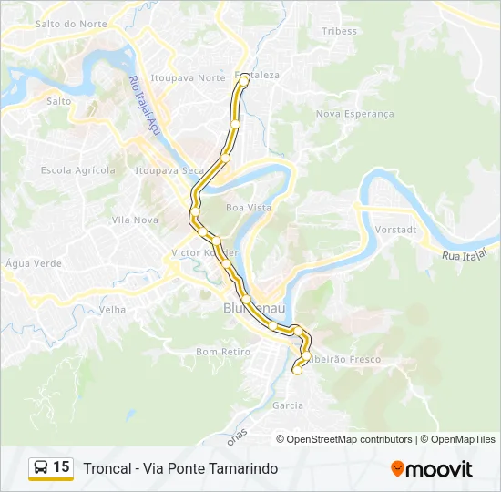 15 Bus Line Map