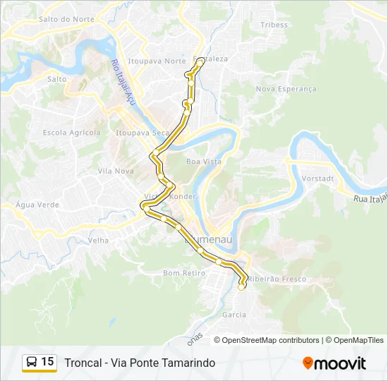 15 Bus Line Map