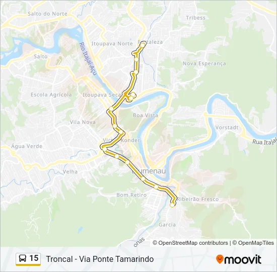15 Bus Line Map