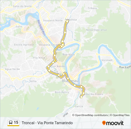 15 Bus Line Map