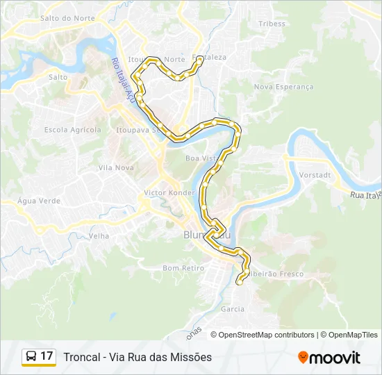 17 Bus Line Map