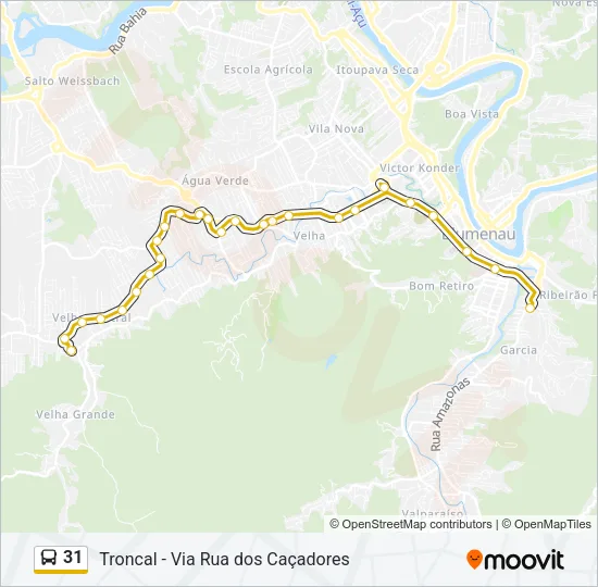 31 Bus Line Map