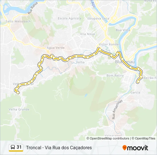 31 Bus Line Map
