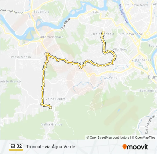 32 Bus Line Map