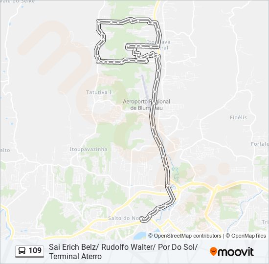 Mapa de 109 de autobús