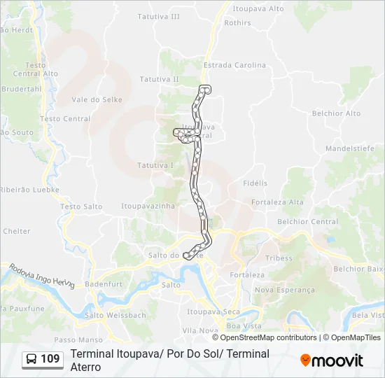 109 Bus Line Map