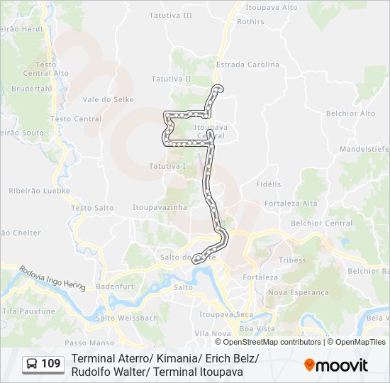 109 bus Line Map