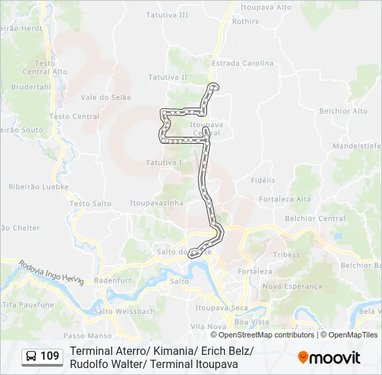 109 Bus Line Map