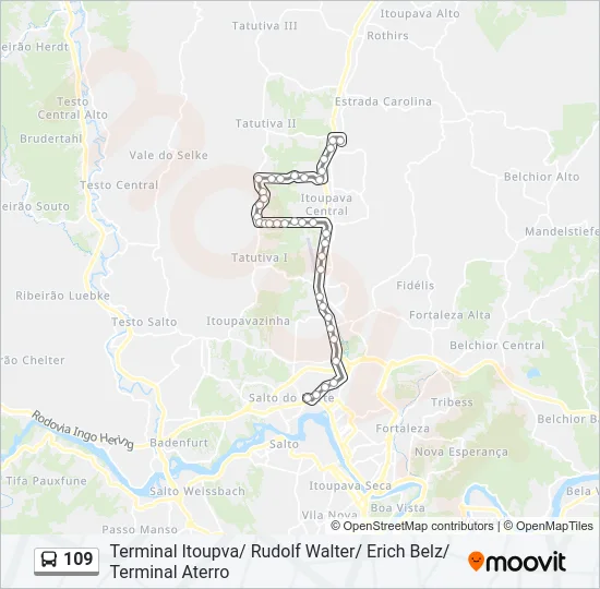 109 Bus Line Map