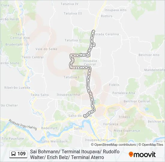 109 Bus Line Map
