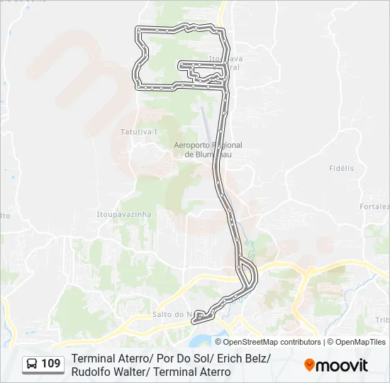 109 Bus Line Map