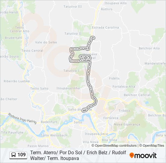 109 bus Line Map