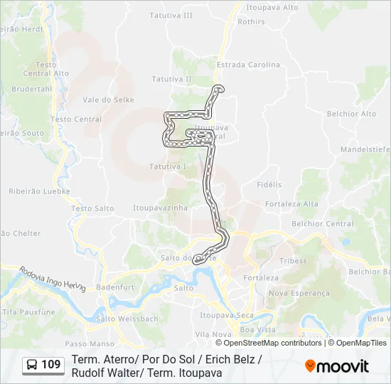 109 Bus Line Map