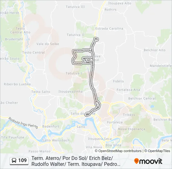 109 Bus Line Map
