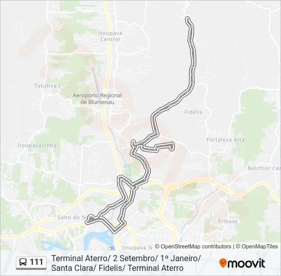 111 Bus Line Map