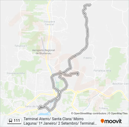 111 Bus Line Map