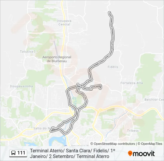 111 Bus Line Map
