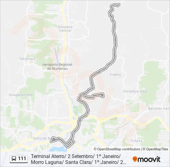 111 bus Line Map