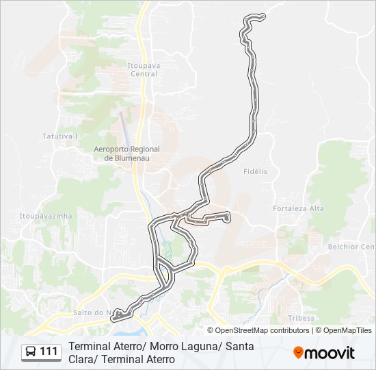 111 bus Line Map