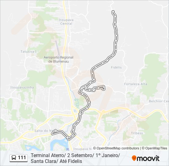 111 bus Line Map