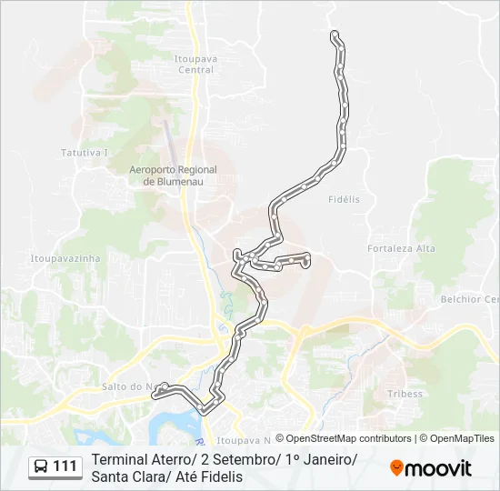 111 Bus Line Map