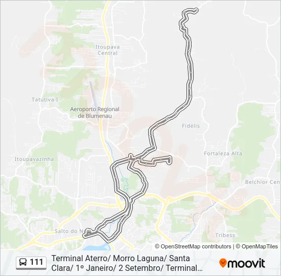 111 Bus Line Map