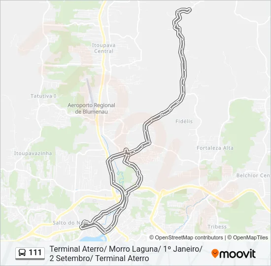 111 Bus Line Map