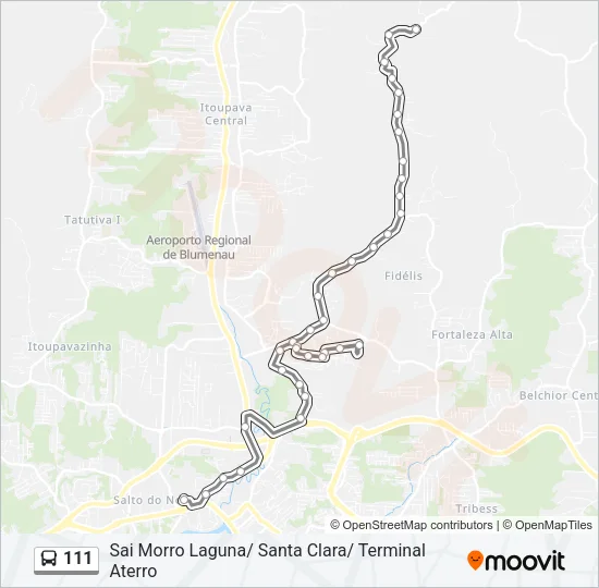 111 Bus Line Map