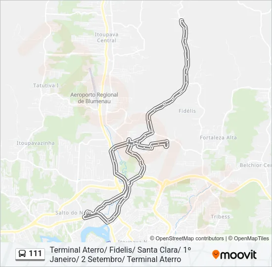 111 Bus Line Map