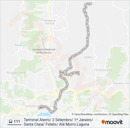 111 Bus Line Map