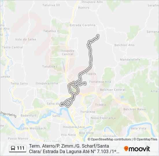 111 Bus Line Map