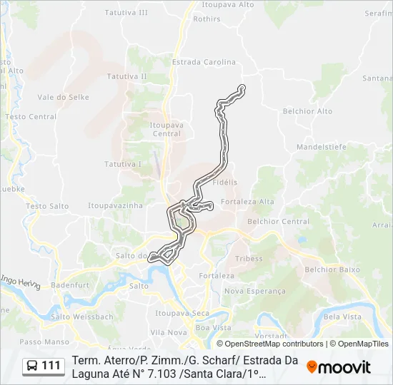 111 Bus Line Map
