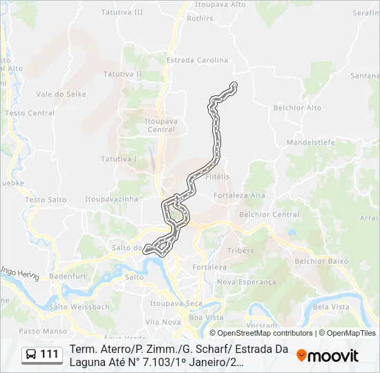 111 Bus Line Map