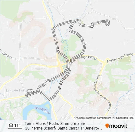 111 Bus Line Map