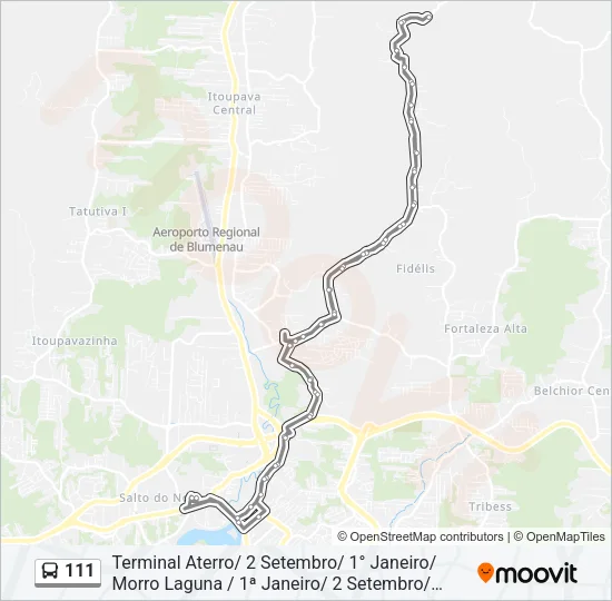 111 Bus Line Map