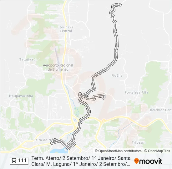 111 Bus Line Map