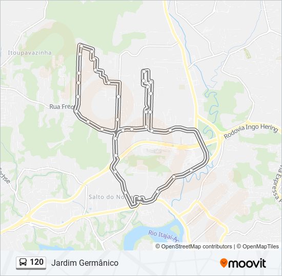 Mapa de 120 de autobús