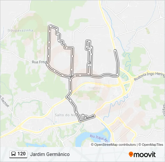 120 Bus Line Map