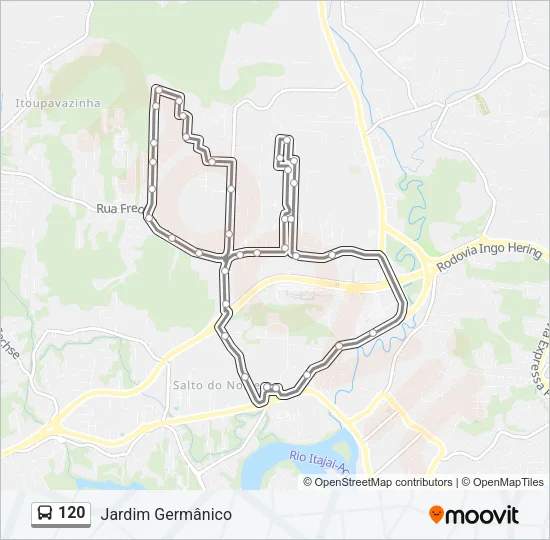 120 Bus Line Map