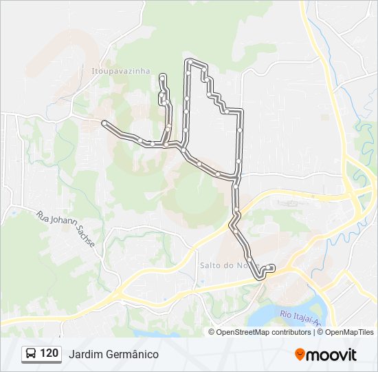 Mapa de 120 de autobús