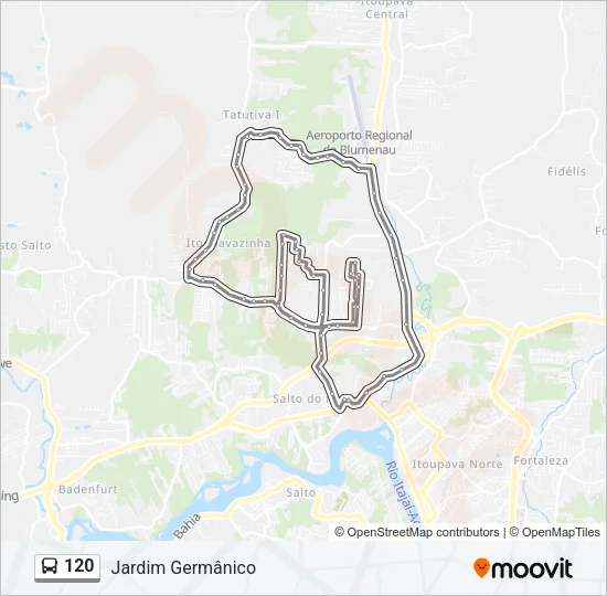 120 Bus Line Map